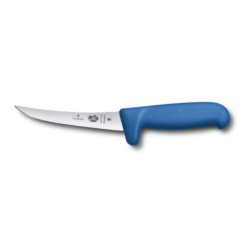 

Нож кухонный Victorinox Fibrox, разделочный, 120мм, заточка прямая, стальной, синий [5.6612.12], Fibrox