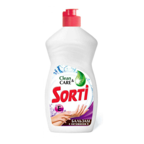 фото Средство для мытья посуды sorti капля сорти 0.45л без отдушки бальзам (1610-3) 20 шт./кор.