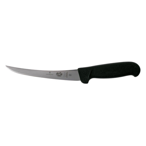 

Нож кухонный Victorinox Fibrox, разделочный, 150мм, заточка прямая, стальной, черный [5.6663.15], Fibrox