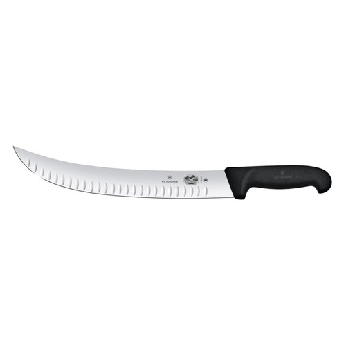 

Нож кухонный Victorinox Fibrox, разделочный, 310мм, заточка прямая, стальной, черный [5.7323.31], Fibrox