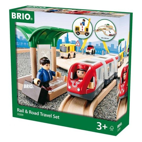 

Игровой набор BRIO Переезд и станция [33209], Красный, Переезд и станция