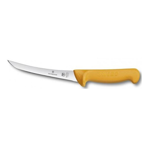 

Нож кухонный Victorinox Swibo, обвалочный, для мяса, 160мм, заточка прямая, стальной, желтый [5.8406.16], Swibo
