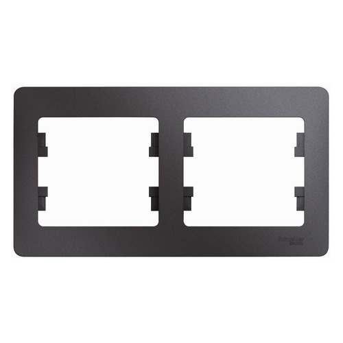 

Рамка Schneider Electric Glossa GSL001302 наклад. 2x гориз.мон. пластик графит (упак.:1шт), GSL001302