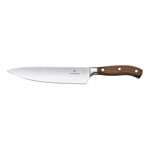 

Нож кухонный Victorinox Grand Maitre, универсальный, 220мм, заточка прямая, кованый, коричневый [7.7400.22g], Grand Maitre