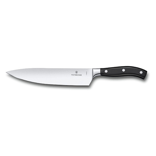 

Нож кухонный Victorinox Grand Maitre, универсальный, 220мм, заточка прямая, кованый, черный [7.7403.22g], Grand Maitre