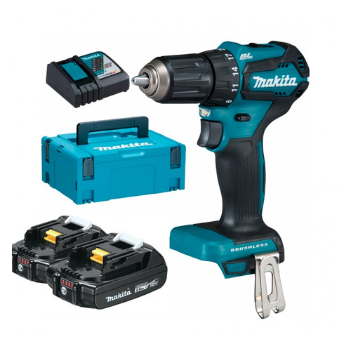 фото Дрель-шуруповерт makita ddf485raj 2ач, с двумя аккумуляторами