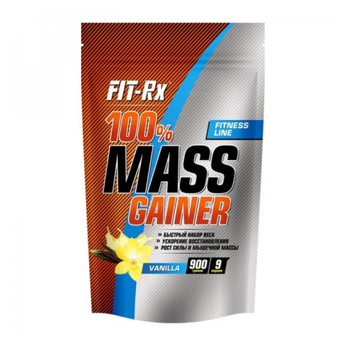 

Гейнер FIT-RX 100% Mass Gainer, порошок, 900гр, ваниль [01087], 100% Mass Gainer