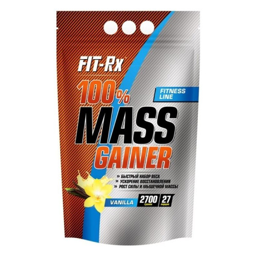

Гейнер FIT-RX 100% Mass Gainer, порошок, 2.7кг, ваниль [01090], 100% Mass Gainer