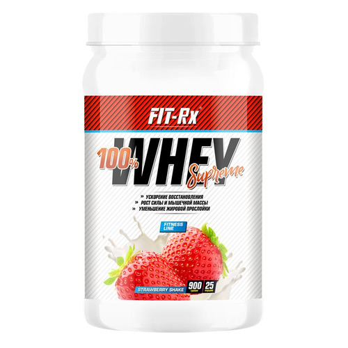 

Протеин FIT-RX 100% Whey Supreme, порошок, 900гр, клубника [01161], 100% Whey Supreme