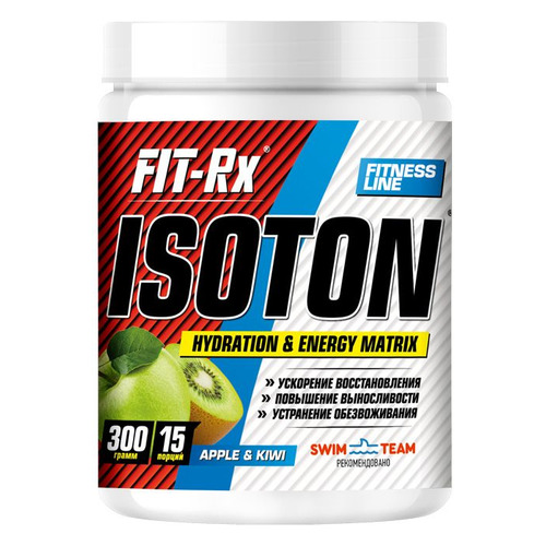 фото Изотоник fit-rx isoton, порошок, 300гр, яблоко-киви [01171]