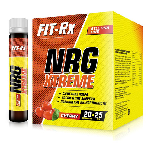 

Энергетик FIT-RX NRG Xtreme, 20x25мл, жидкость, вишня [00737], NRG Xtreme
