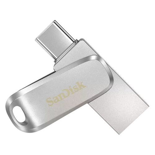 фото Флешка usb sandisk ultra dual drive luxe 64гб, usb3.1, серебристый [sdddc4-064g-g46]