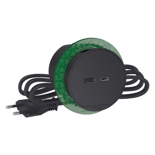 фото Розетка usb schneider electric unica sysytem+ ins44009 ip20 антрацит (упак.:1шт)