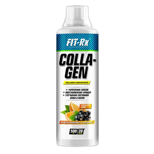 

Комплекс для суставов и связок FIT-RX Collagen, жидкость, 500мл, чёрная смородина-апельсин [01014], Collagen