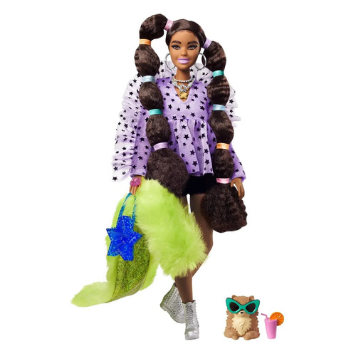 

Кукла Barbie Экстра Кукла с переплетенными резинками хвостиками, 30см [gxf10], Кукла с переплетенными резинками хвостиками