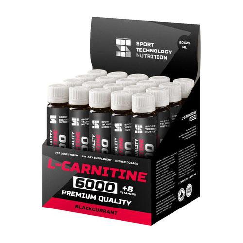 

L-карнитин SPORT TECHNOLOGY NUTRITION 6000, 20x25мл, ампулы, черная смородина, 6000