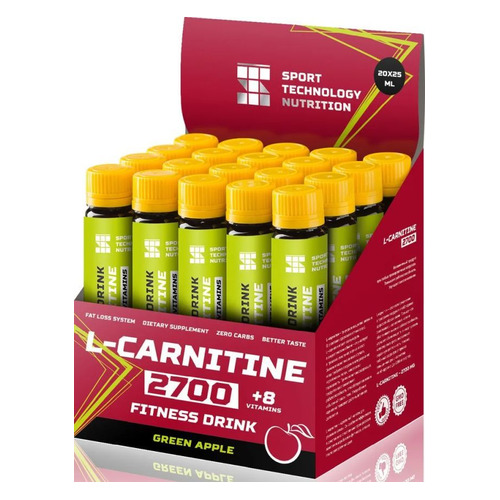 

L-карнитин SPORT TECHNOLOGY NUTRITION 2700, 20x25мл, ампулы, зеленое яблоко, 2700