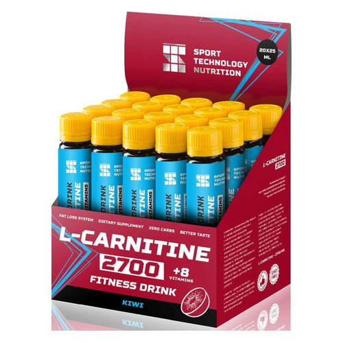 

L-карнитин SPORT TECHNOLOGY NUTRITION 2700, 20x25мл, ампулы, киви, 2700