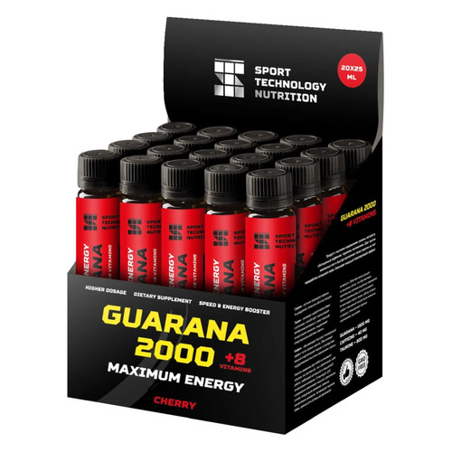 

Жиросжигатель SPORT TECHNOLOGY NUTRITION Guarana, 20x25мл, ампулы, вишня, Guarana