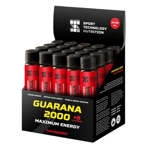 

Жиросжигатель SPORT TECHNOLOGY NUTRITION Guarana, 20x25мл, ампулы, Клюква, Guarana