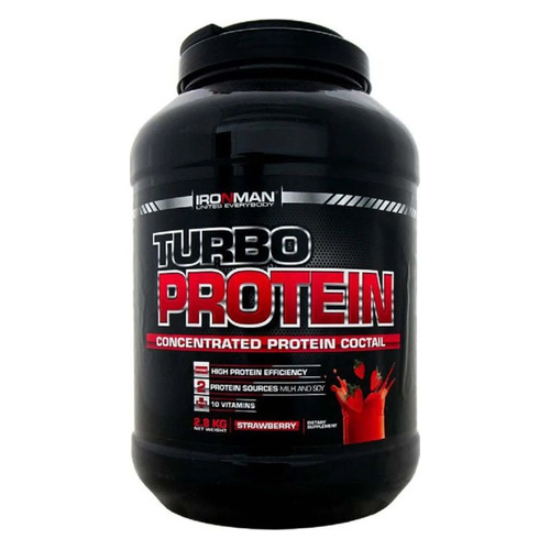 фото Протеин ironman turbo protein, порошок, 2,8кг, земляника