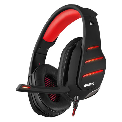 

Гарнитура игровая Sven AP-U997MV, для компьютера, мониторные, черный / красный [sv-017507], AP-U997MV
