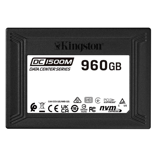 

SSD накопитель Kingston DC1500M SEDC1500M/960G 960ГБ, 2.5", PCI-E 3.0, NVMe, U.2 SFF-8639, SEDC1500M/960G