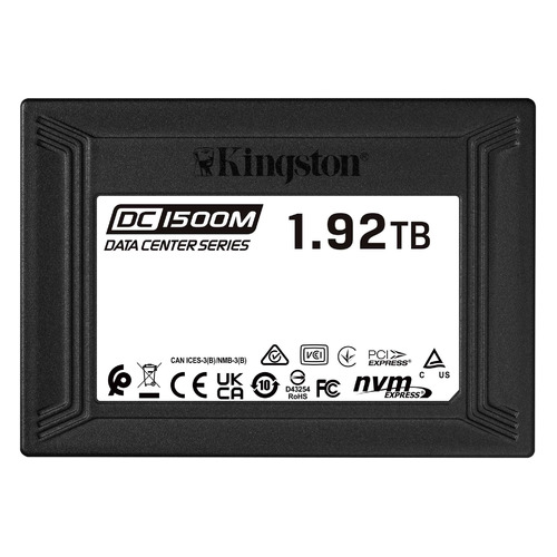 

SSD накопитель Kingston DC1500M SEDC1500M/1920G 1.9ТБ, 2.5", PCI-E 3.0, NVMe, U.2 SFF-8639, SEDC1500M/1920G