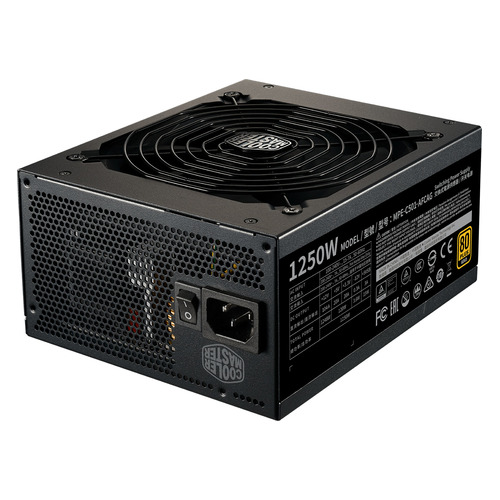 

Блок питания Cooler Master MWE Gold V2, 1250Вт, 140мм, черный, retail [mpe-c501-afcag], MWE Gold V2