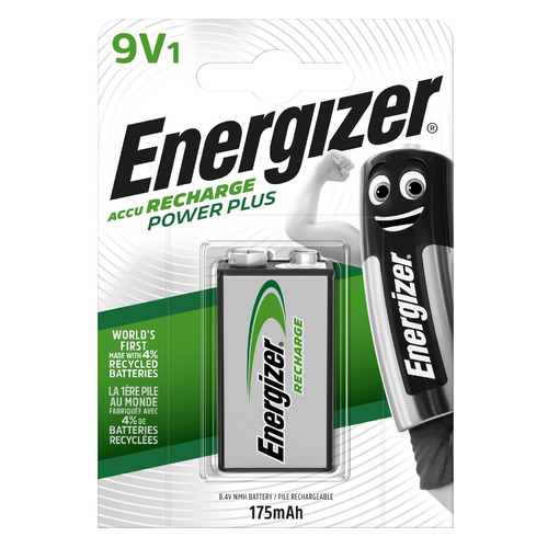 

9V Аккумулятор Energizer Power Plus, 1 шт. 175мAч, Power Plus