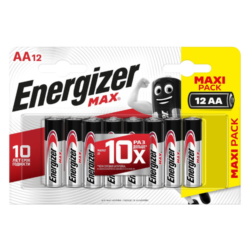 

AA Батарейка Energizer Max, 12 шт., Max