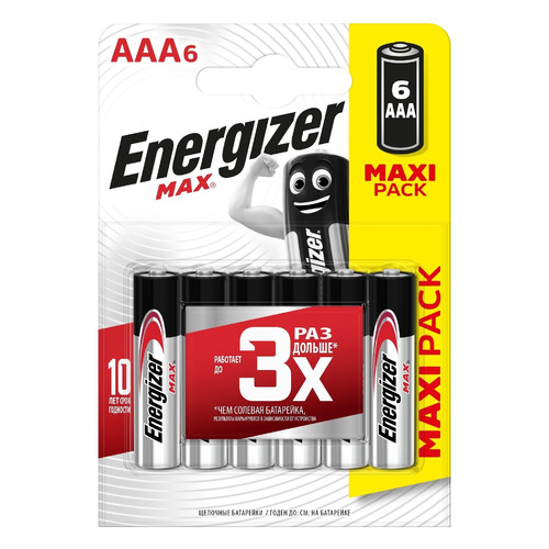 

AAA Батарейка Energizer Max, 6 шт., Max