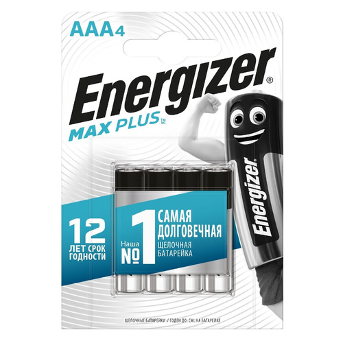 

AAA Батарейка Energizer Max Plus, 4 шт., Max Plus