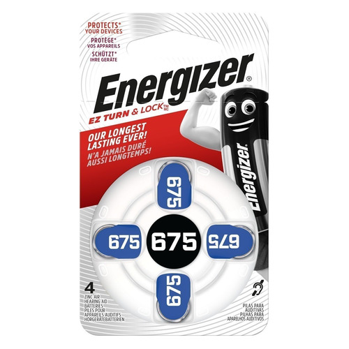 

A675 Батарейка Energizer Zinc Air, 4 шт., Zinc Air