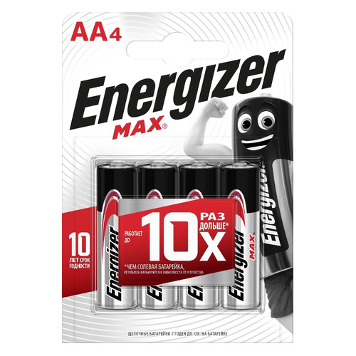 фото Aa батарейка energizer max, 4 шт.