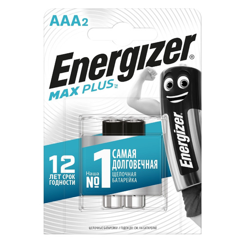 

AAA Батарейка Energizer Max Plus, 2 шт., Max Plus