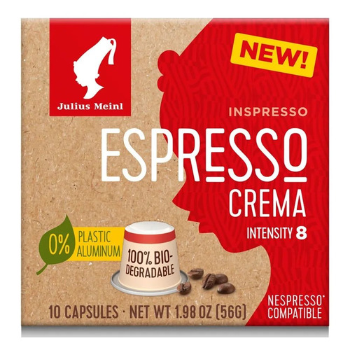 

Кофе в капсулах JULIUS MEINL Эспрессо Крема, капсулы, совместимые с кофемашинами NESPRESSO®, крепость 20 шт [95045], Эспрессо Крема