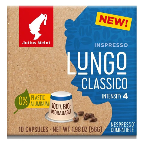 

Кофе в капсулах JULIUS MEINL Лунго Классико, капсулы, совместимые с кофемашинами NESPRESSO®, крепость темная обжарка, 20 шт [95046], Лунго Классико