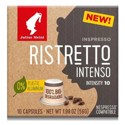

Кофе в капсулах JULIUS MEINL Ристретто Интенсо, темная обжарка, 20 шт [94758], Ристретто Интенсо