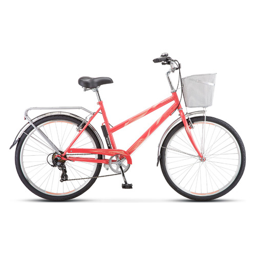 

Велосипед STELS Navigator-250 Lady 26 Z010 городской (взрослый), рама 19", колеса 26", коралловый, 17.5кг, с корзиной [lu079556], Navigator-250 Lady 26 Z010