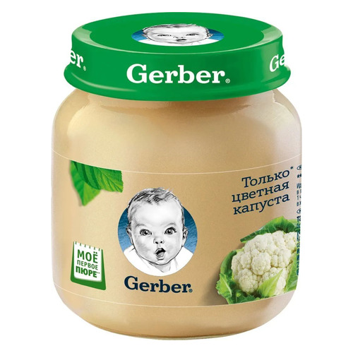 

Пюре GERBER овощное, Только цветная капуста, с 4 месяцев, 130 г [12101695], Только цветная капуста