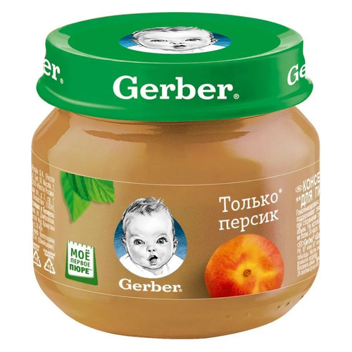 

Пюре GERBER фруктовое, Только персик, с 4 месяцев, 80 г [12101680], Только персик
