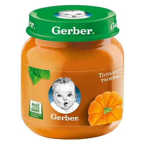 

Пюре GERBER овощное, Только тыква, с 5 месяцев, 130 г [12101685], Только тыква