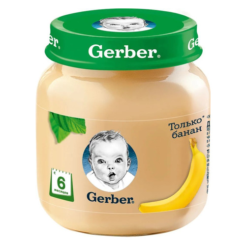 

Пюре GERBER фруктовое, Только Банан, с 6 месяцев, 130 г [12101694], Только Банан