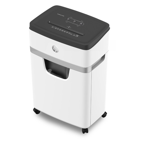 

Уничтожитель бумаг HP OneShred 12MC, P-5, 2х15 мм, 12 лист. одновременно, 25л [2806], 12MC