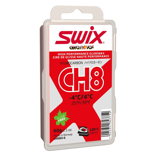 

Мазь Swix CH8X скольжен. для лыж/сноуб. темп.:+4/-4 тверд. 60гр красный (CH08X-6), CH8X