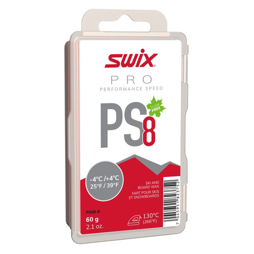 фото Мазь swix ps8 скольжен. для лыж/сноуб. темп.:+4/-4 тверд. 60гр красный (ps08-6)