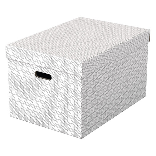 

Короб для хранения Esselte L, 355x305x510, картон, белый , 3шт [628286], L