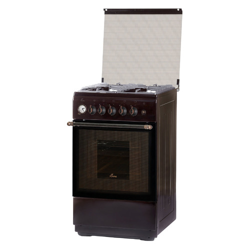 

Газовая плита Flama BG 2421 В, газовая духовка, стеклянная крышка, чугун, коричневый, BG 2421 В