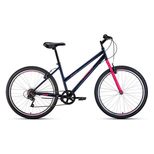 фото Велосипед altair mtb ht 26 low (2021), горный (взрослый), рама: 15", колеса: 26", темно-синий/розовый, 14.6кг [rbkt1m166002]